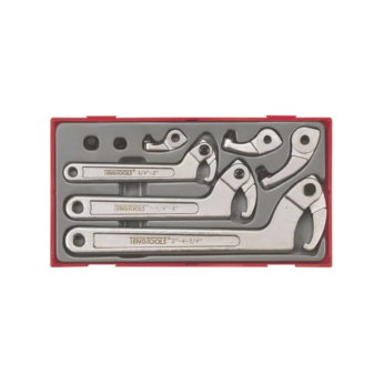 Teng Tools TTHP08 8 Piece Hook & Pin Wrench Set